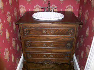 powder room vanity