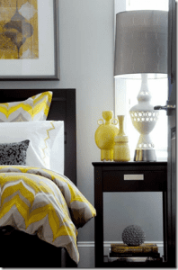 Yellow Gray Bedroom (remodelaholic.com)